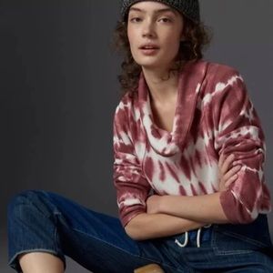 Anthropologie Pilcro Tie Dye Waffle Thermal Mock Neck Top